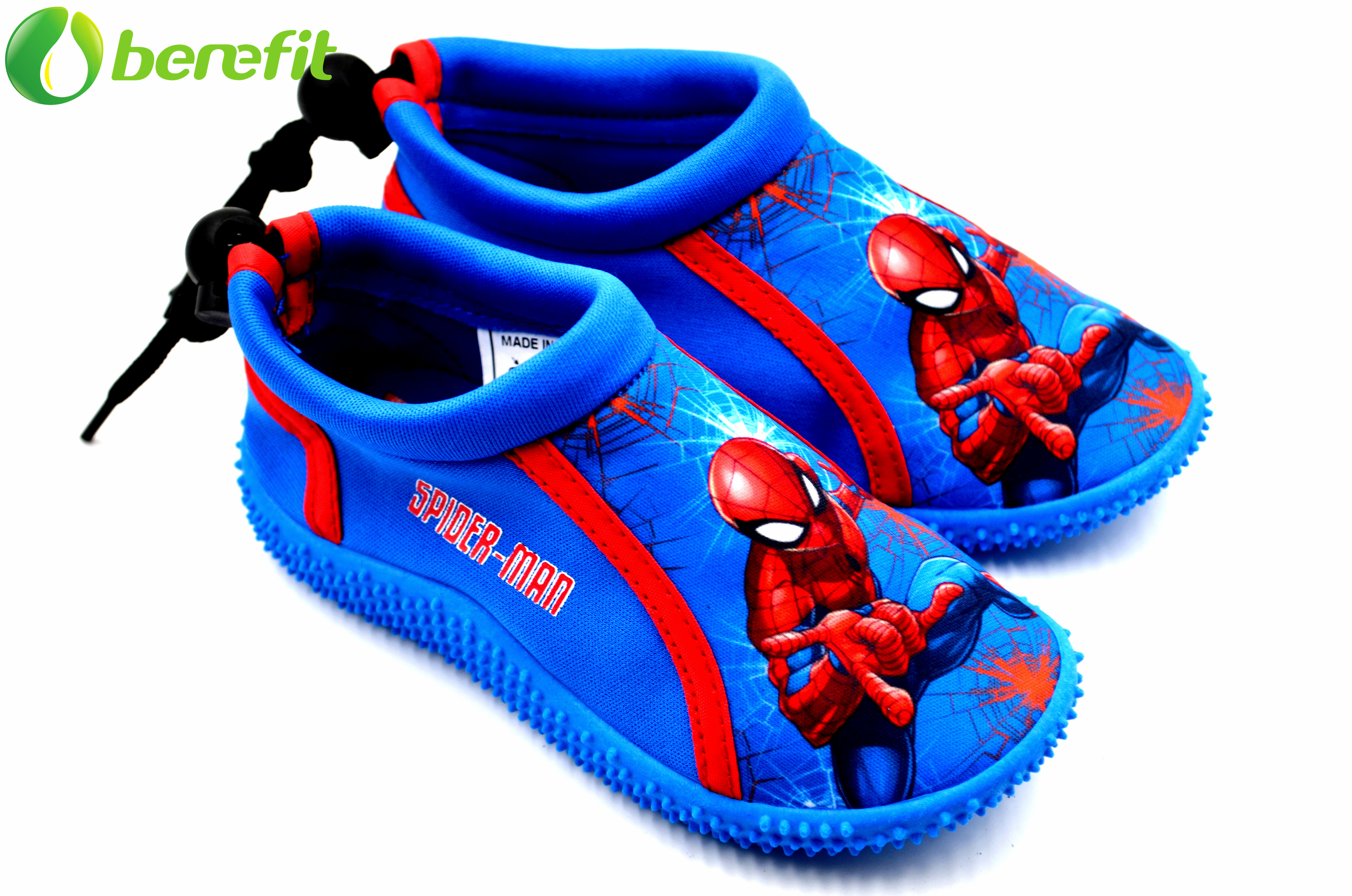 Kids Blue Durable Spider-Man Swim Shoes 