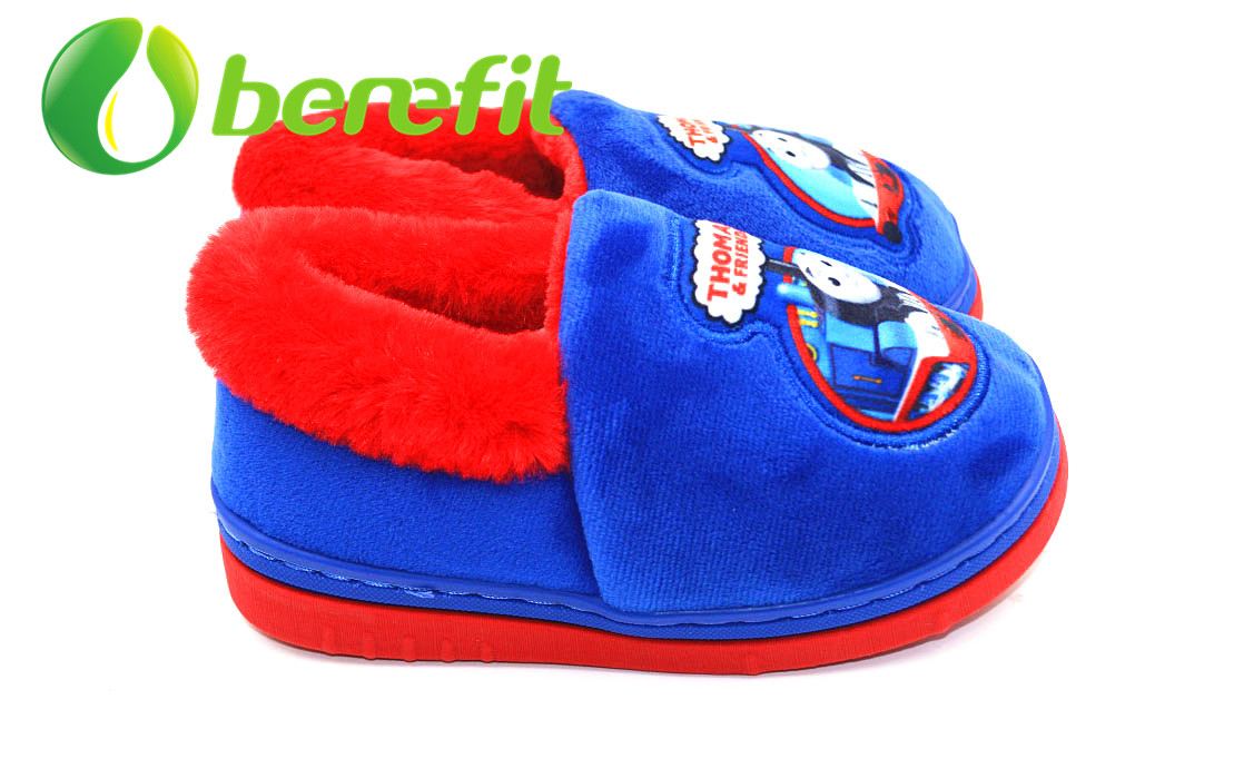 Kids Ankle Winter Boots with Cotton Upper And Double Color TPR Sole