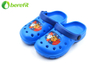 Blue Plastic Water Proof Garden Shoes for Children with Character Patch 