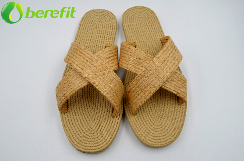 Cross Strap Vine Grass Casual Flat EVA Lady Slippers 