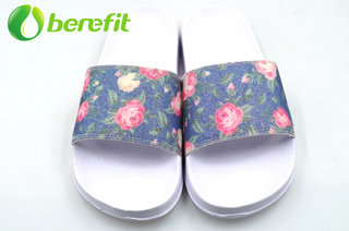Glitter Flower Comfortable Women's Slide Sandals for Walking 
