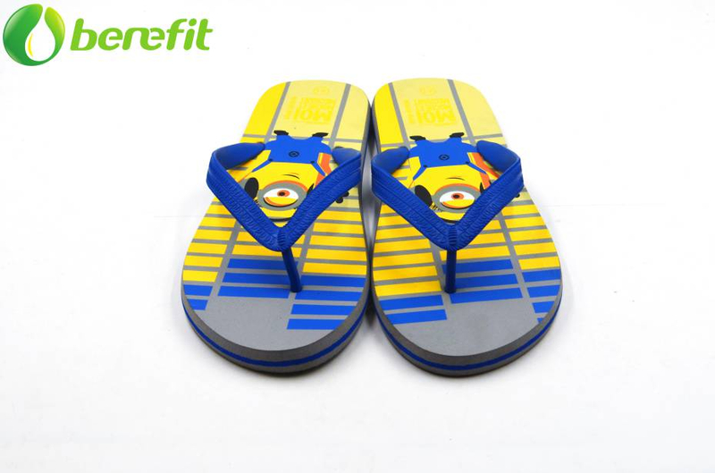 Summer Mens Minions Cartoon Printed Flip Flops